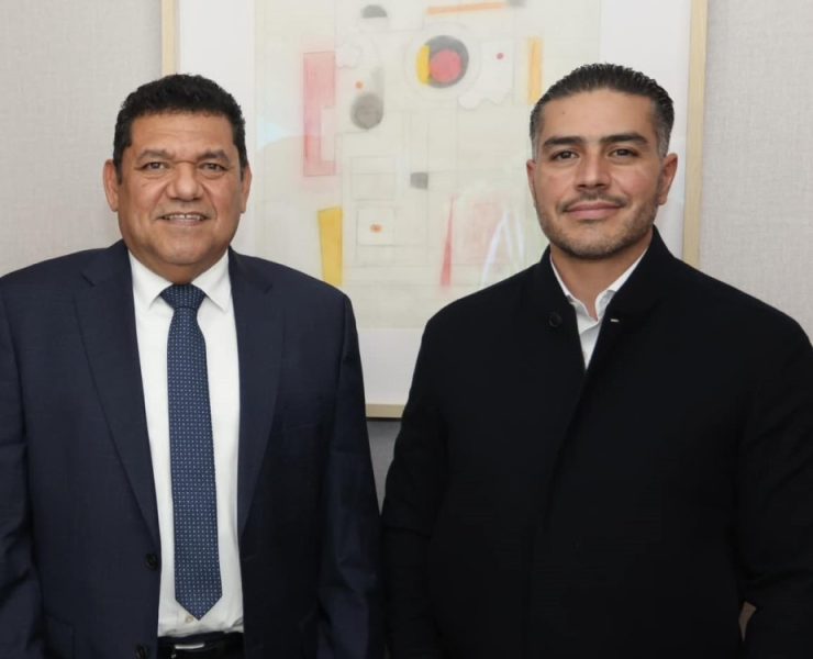 Omar García Harfuch y Javier May