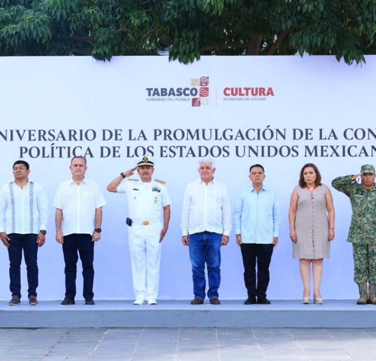 Tabasco conmemora el 108 aniversario de la promulgación de la Constitución Política de México