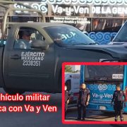 Vehículo militar choca con camión de Va y Ven, deja 5 militares heridos