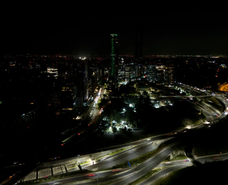 Apagón masivo en Chile. Santiago el martes durante el apagón