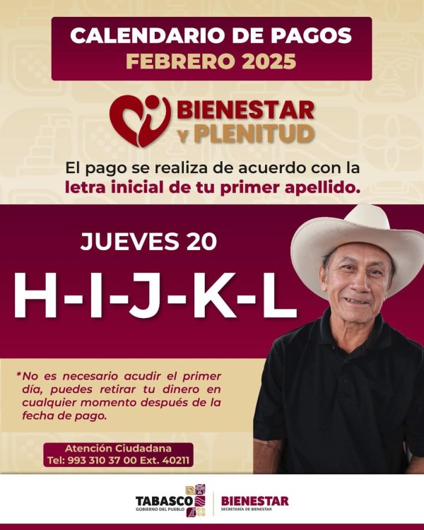 Inician pagos del programa Bienestar y Plenitud