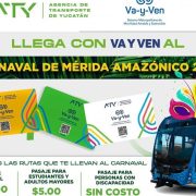 ¡No te lo pierdas! Las familias podrán llegar al Carnaval de Mérida Amazónico 2025 con el transporte VA Y VEN