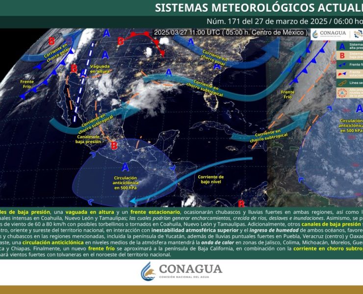 El SMN prevé tormentas y calor extremo impactarán diversas regiones del país