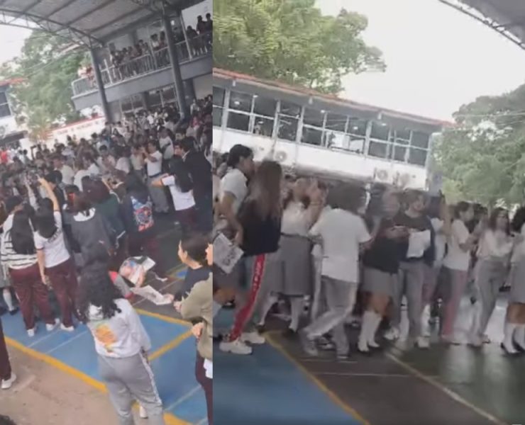 Estudiantes del Plantel 1 del COBATAB protestan