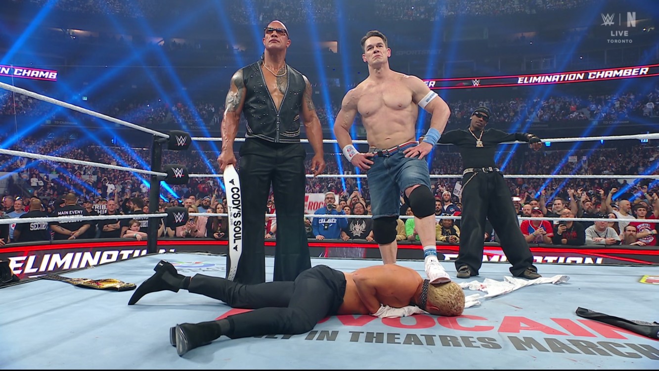 John Cena vende su alma a The Rock tras gana WWE Elimination Chamber