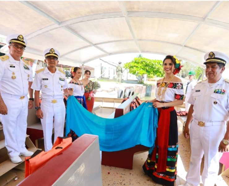 Marina realiza la botadura de la segunda embarcación menor en Tabasco