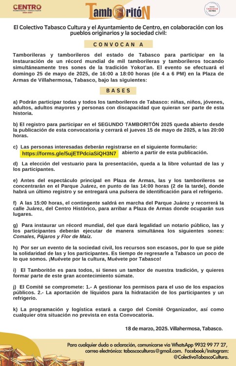 Un récord mundial desde Tabasco para el mundo