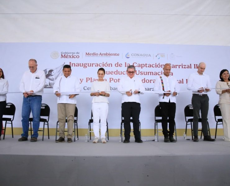 Javier May agradece al Gobierno de México por las obras que dan respuesta definitiva al problema del agua en Centro.