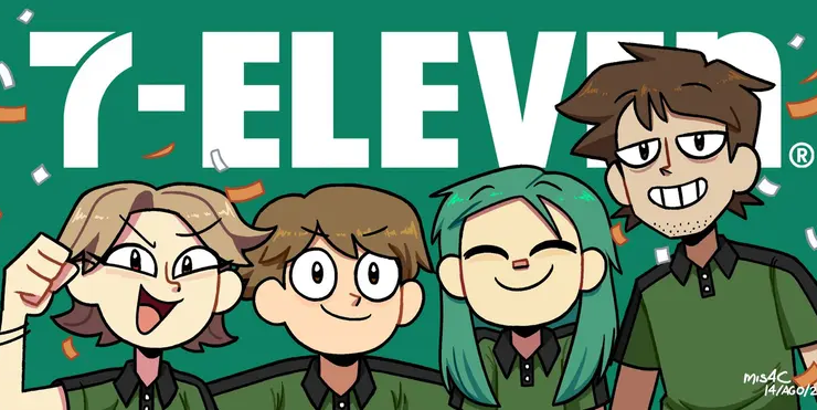 7-eleven usa ilustración sin IA