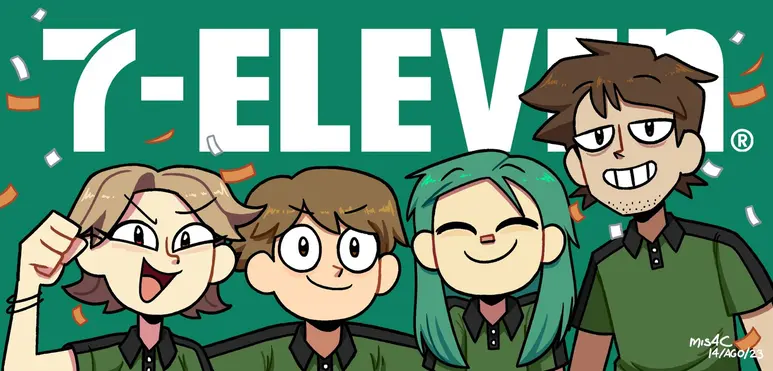 7-eleven usa ilustración sin IA