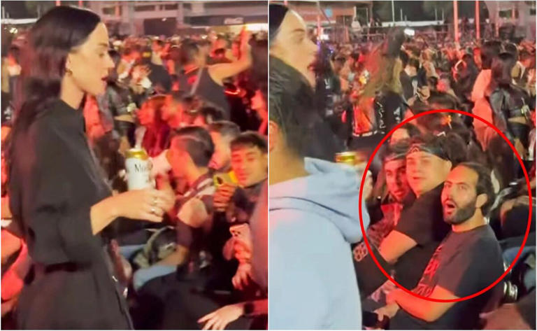 El momento exacto: Katy Perry en el concierto de Gaga