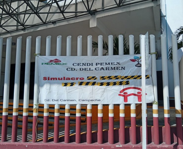 Simulacro de sismo en todas las instalaciones de Pemex de Ciudad del Carmen