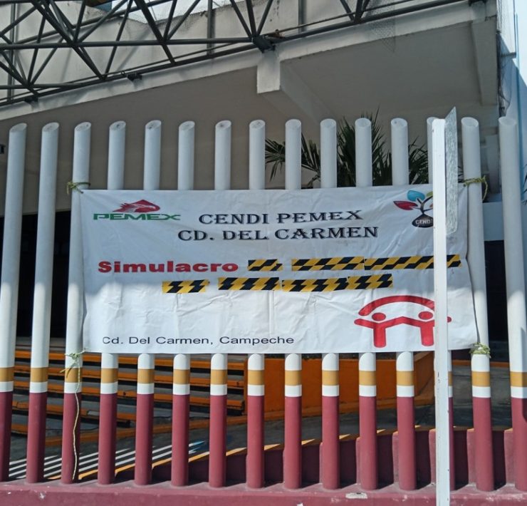 Simulacro de sismo en todas las instalaciones de Pemex de Ciudad del Carmen