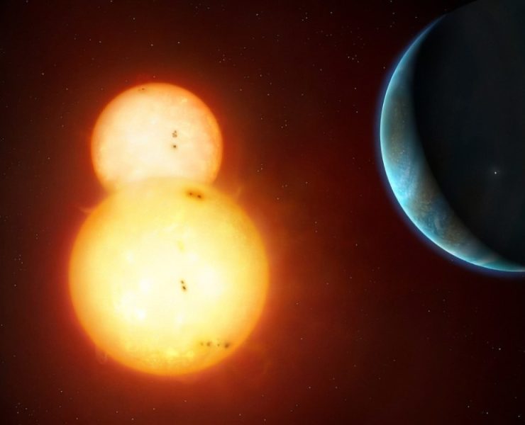 Un planeta orbita 2 estrellas