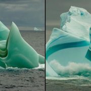 Científicos hallan un iceberg de color jade que desconcierta al mundo