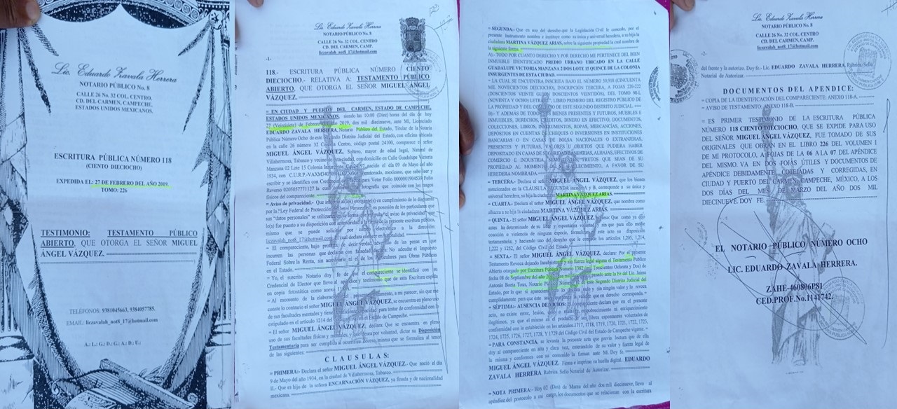 Adulta mayor señala corrupción en los juzgados de Ciudad del Carmen