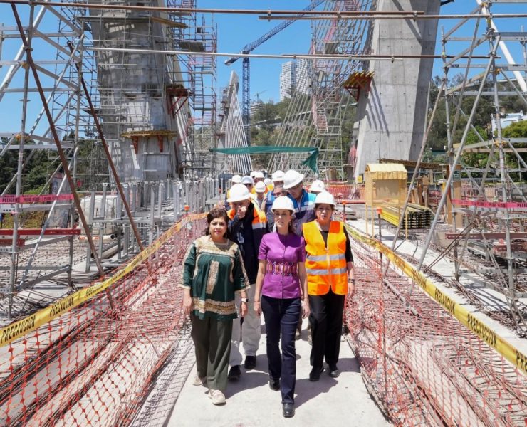 Sheinbaum, Brugada y Delfina supervisan tramo final de "El Insurgente", símbolo de integración metropolitana