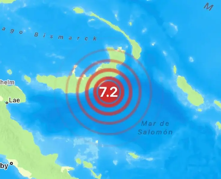 Terremoto de 7.2 de magnitud en Papúa Nueva Guinea