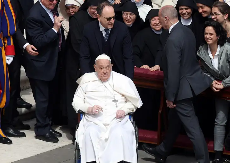 El papa Francisco durante la celebración del Domingo de Ramos.