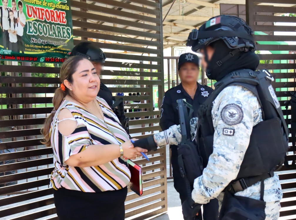 recorridos de vigilancia en distintos puntos de Villahermosa