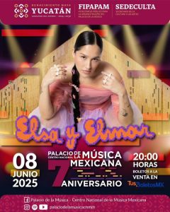 Elsa y Elmar, arrancará con broche de oro, los festejos del séptimo aniversario del Palacio de la Música en Yucatán.