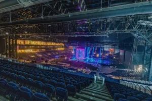 El ANB Arena en Riad, Arabia Saudita, listo para recibir la histórica pelea entre Canelo Álvarez contra William Scull esta noche.