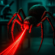 Arañas modificas genéticamente crean hilos rojos fluorescentes