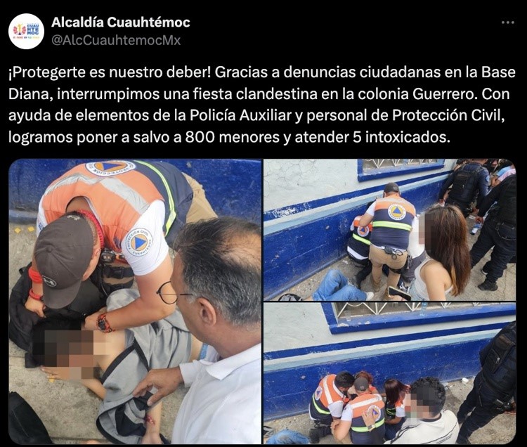Cinco menores intoxicados