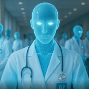 Hospital con doctores de IA. En esté hospital no hay personal humano