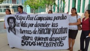 Habitantes de comunidades mayas se manifestaron pacíficamente para exigir justicia territorial y detener el avance de proyectos que los despojan de sus tierras ancestrales.