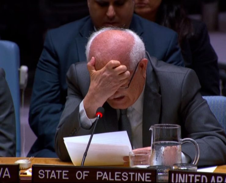 Embajador palestino ante la ONU rompe en llanto