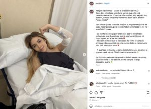 Fue el 12 de enero cuando Natalia informó que tenía leucemia, describiéndolo como un momento difícil