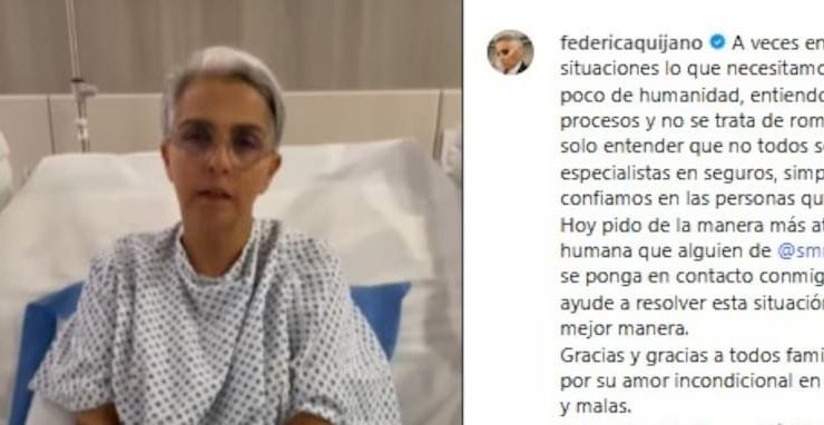 (Video) Federica Quijano hospitalizada de emergencia “No puede caminar”, pide ayuda en sus redes