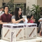 Simulacro de votación del Poder Judicial en Ciudad del Carmen