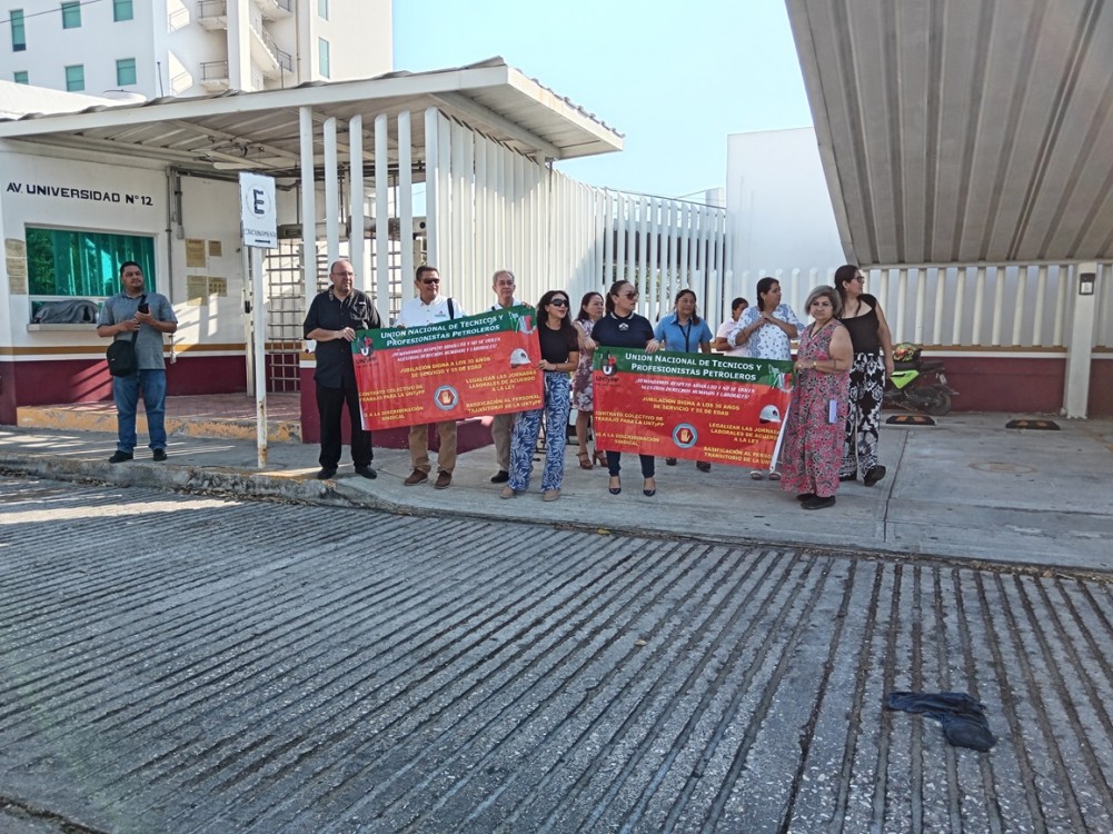 Protesta justa UNTyPP Sección 6 de Ciudad del Carmen