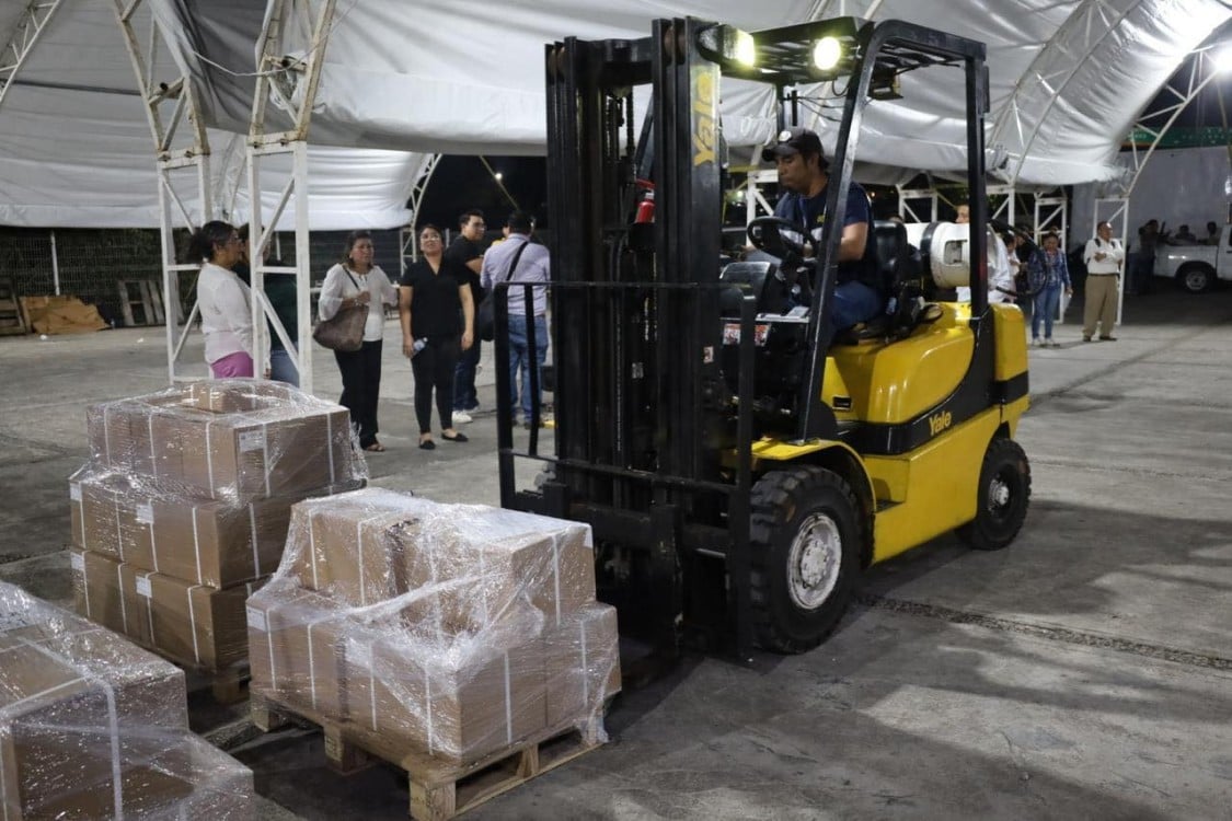 Boletas electorales llegan a Tabasco
