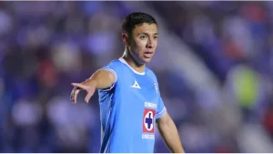 El mediocampista de Cruz Azul, Andrés Montaño, metió un doblete, ante León, en la ida de los cuartos de final, del Clausura 2025.