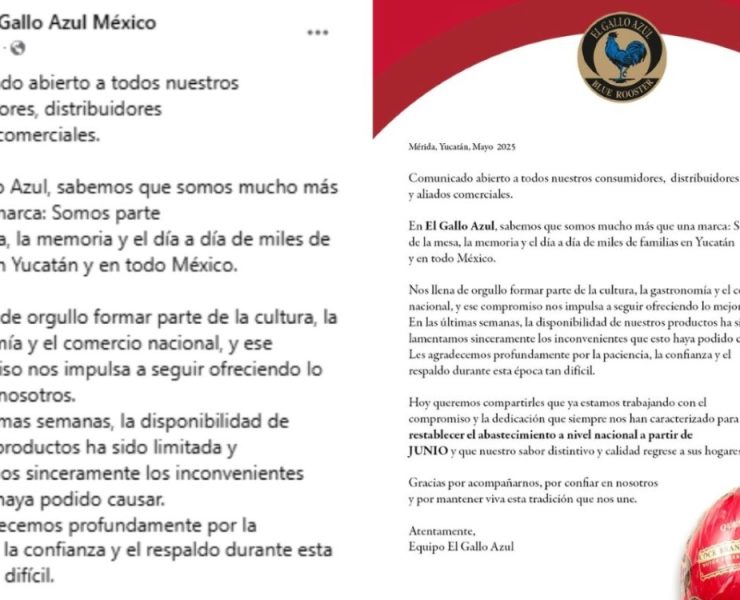 En un comunicado El Gallo Azul da fecha de abasto del queso de bola