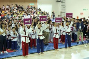 Más de 500 atletas de Campeche, Chiapas, Quintana Roo, Yucatán y Tabasco se dieron cita en la Inauguración del Regional de Tae Kwon Do, demostrando talento y espíritu competitivo.