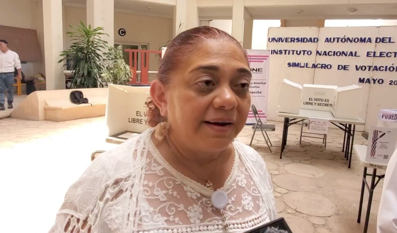 Simulacro de votación del Poder Judicial en Ciudad del Carmen