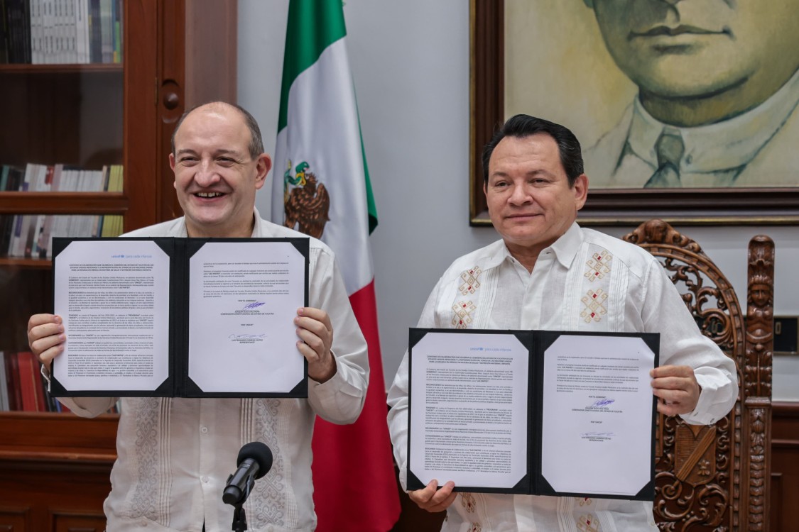Gobierno de Yucatán anuncia construcción de 20 comedores infantiles con apoyo de Unicef