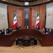 ¿Qué se ve en la Sala Superior del Tribunal Electoral?