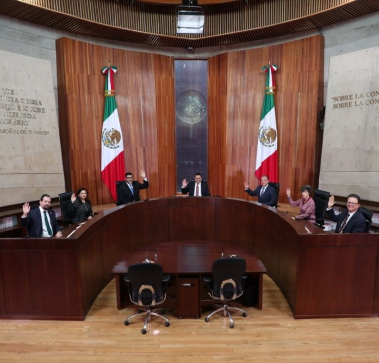 ¿Qué se ve en la Sala Superior del Tribunal Electoral?