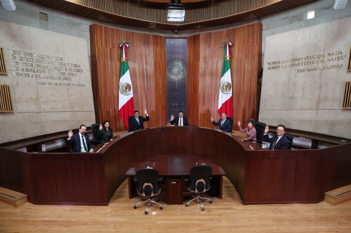 ¿Qué se ve en la Sala Superior del Tribunal Electoral?