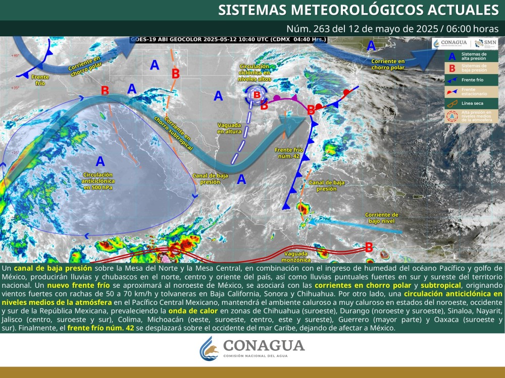 lluvias intensas y calor sofocante amenazan al país este 12 de mayo