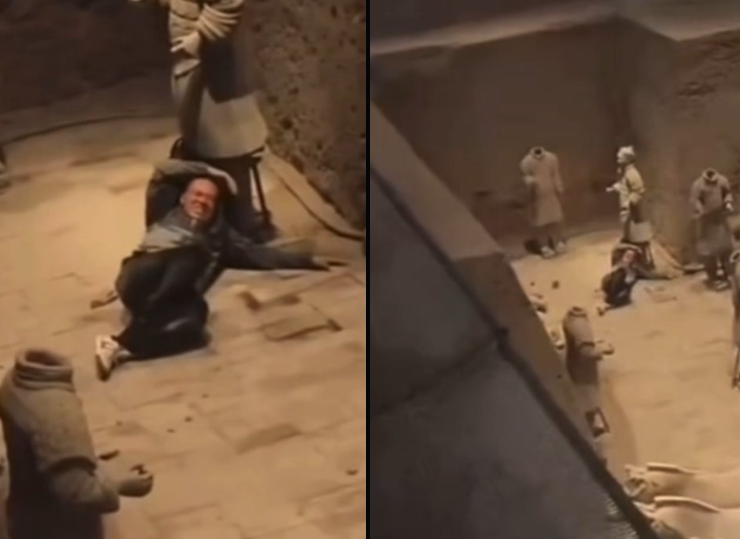 Turista daña dos guerreros de terracota, un patrimonio de la humanidad