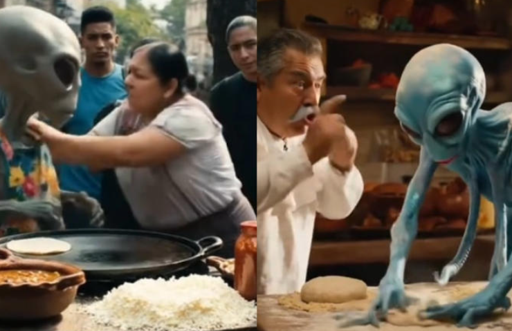Aliens hacen antojitos mexicanos. Los vídeos virales de internet