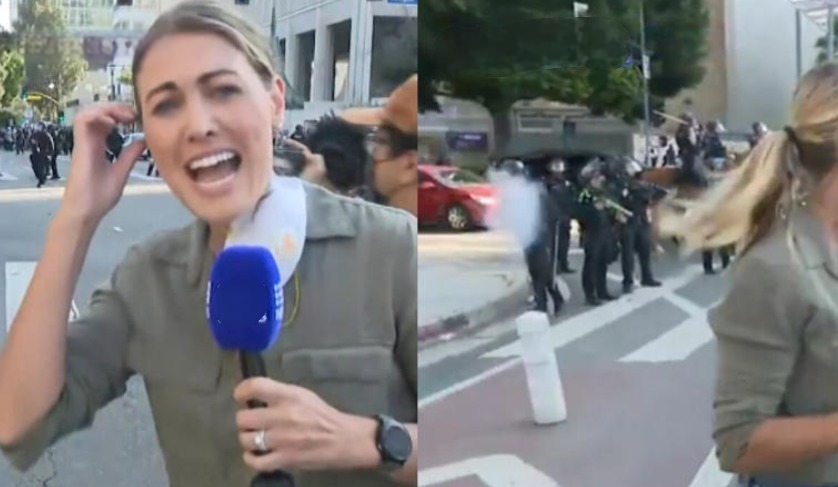 Lesionan a reportera en Los Ángeles en plena cobertura de las protestas