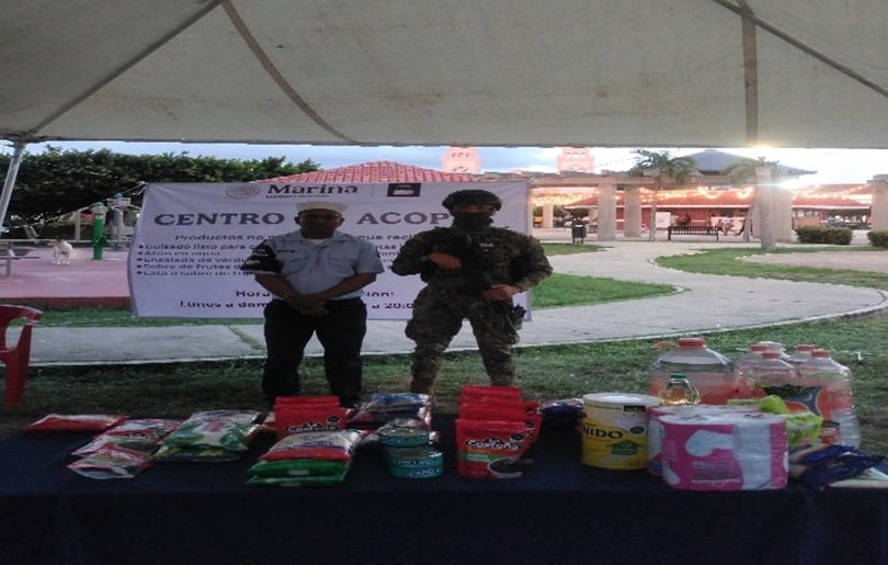 Marina habilita centros de acopio en Tabasco