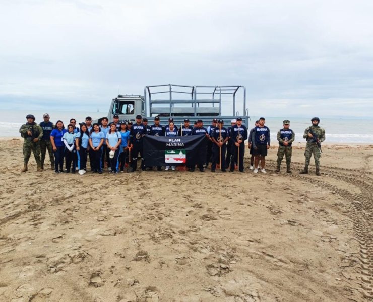 Marina participa en la campaña Nacional de Limpieza de Playas y Costas de Tabasco
